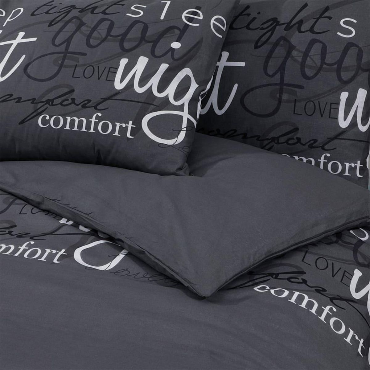 VIDAXL Ensemble de housse de couette Noir 225x220 cm Coton