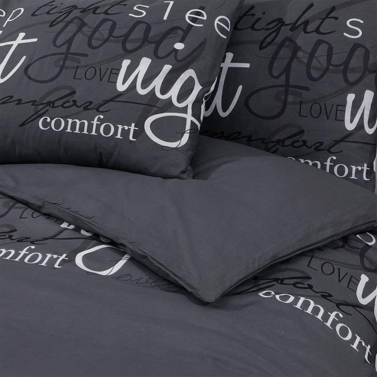 VIDAXL Ensemble de housse de couette Noir 225x220 cm Coton