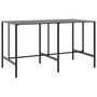 Voir la diapositive 2 : VIDAXL Table de bar noir 200x100x110 cm acier enduit de poudre