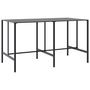 Voir la diapositive 2 : VIDAXL Table de bar noir 200x100x110 cm acier enduit de poudre
