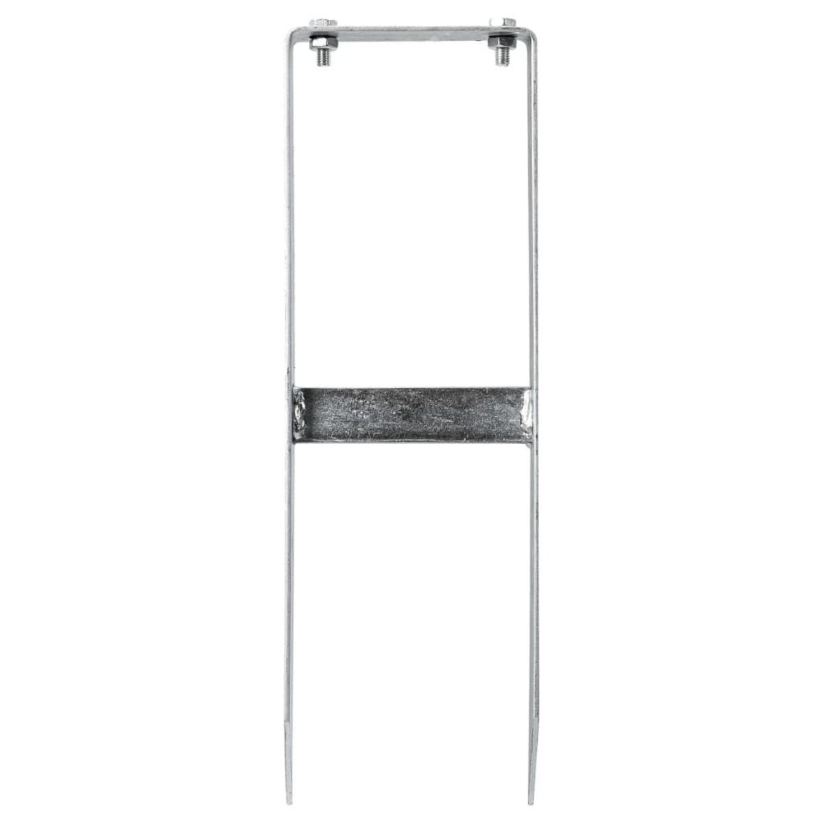 VIDAXL Piquets de cloture de sol 2 pcs pour cloture en WPC Acier 40 cm