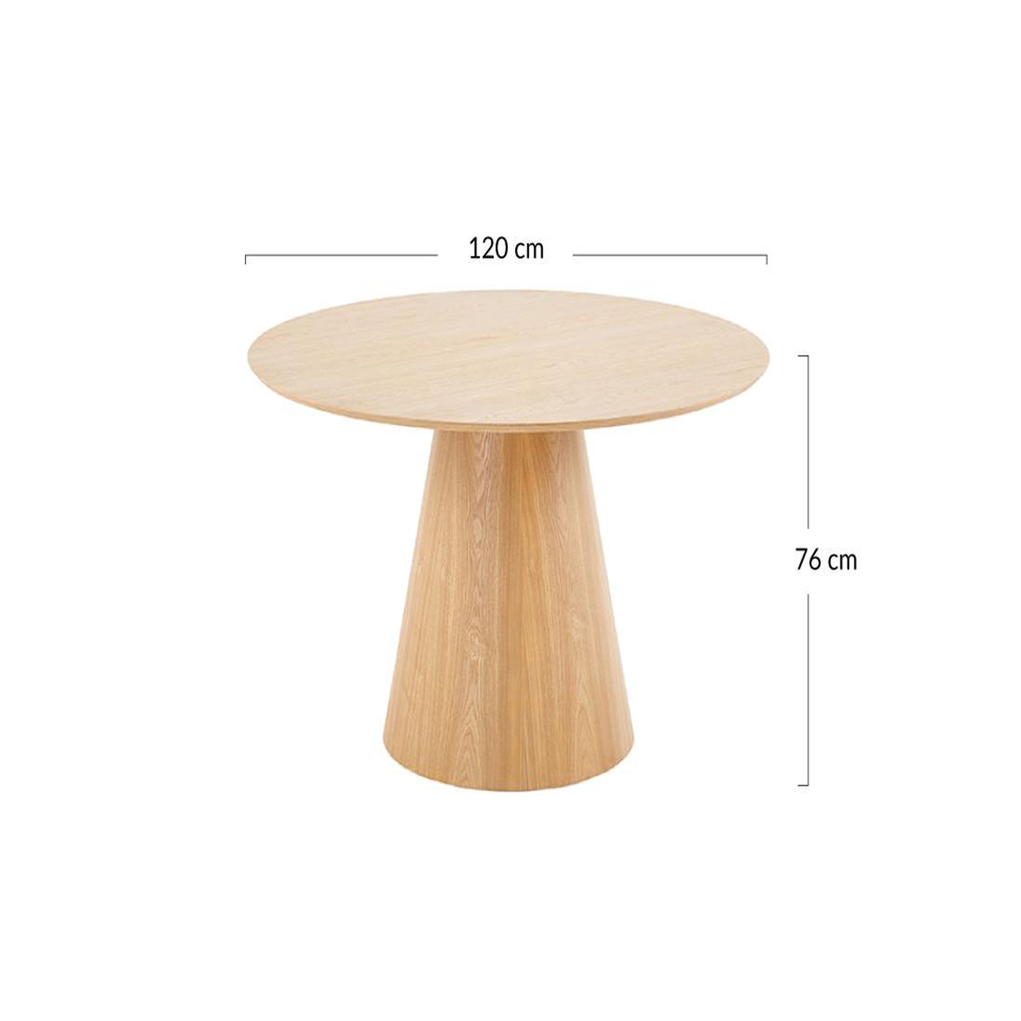 Voir la diapositive 4 : LISA DESIGN Toledo - table à manger ronde - effet bois - 120 cm - 4 à 6 personnes