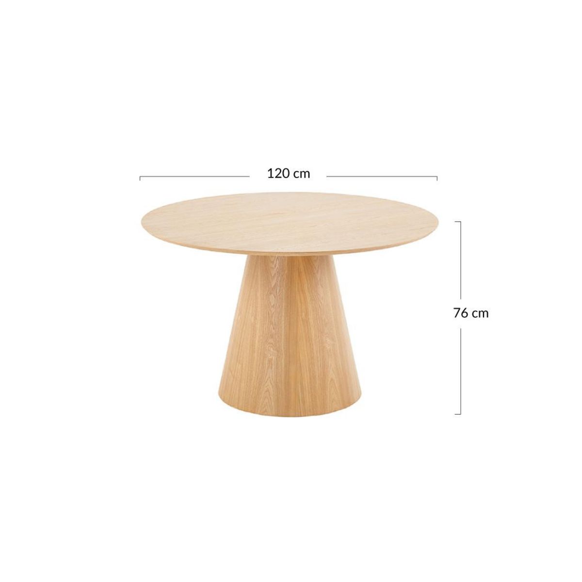 LISA DESIGN Toledo - table à manger ronde - effet bois - 120 cm - 4 à 6 personnes