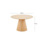 Voir la diapositive 4 : LISA DESIGN Toledo - table à manger ronde - effet bois - 120 cm - 4 à 6 personnes