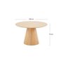 Voir la diapositive 4 : LISA DESIGN Toledo - table à manger ronde - effet bois - 120 cm - 4 à 6 personnes