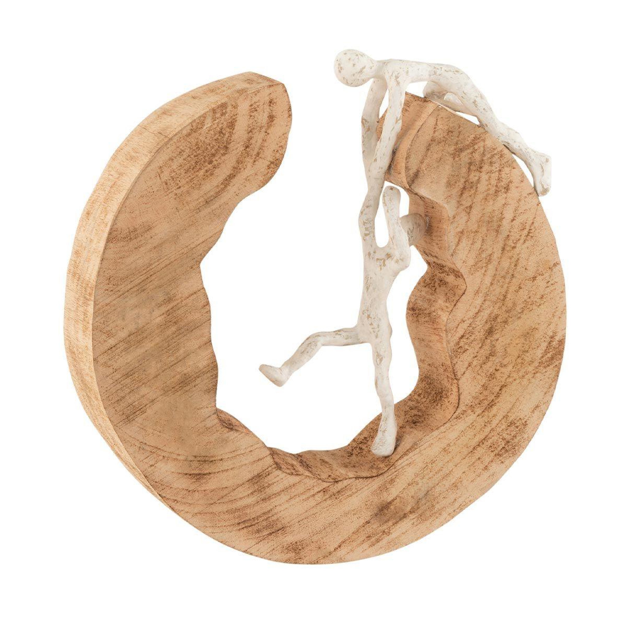 J-LINE Couple escalade  tijana  28cm naturel & blanc