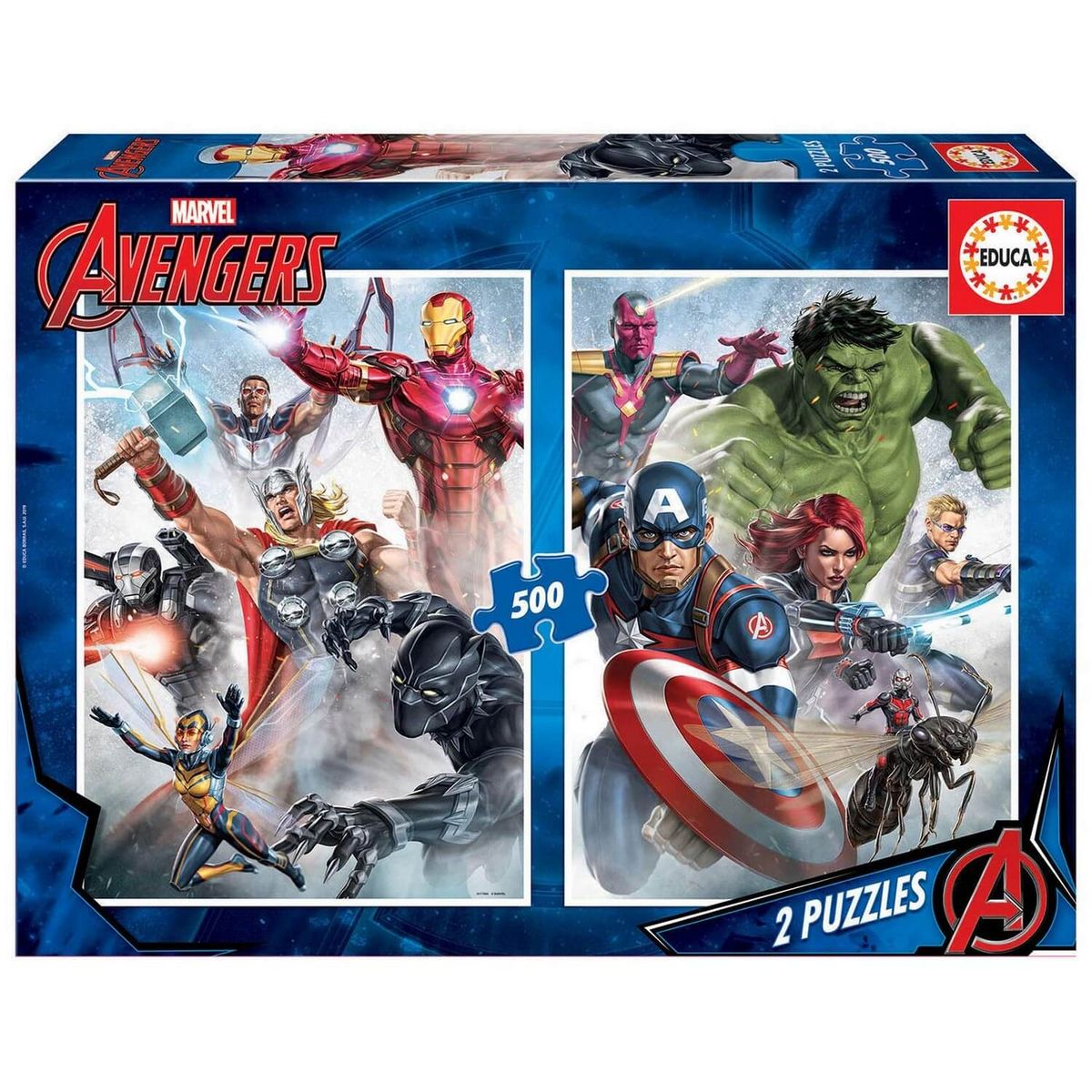 EDUCA Puzzles 2 x 500 pièces : Marvel Mania