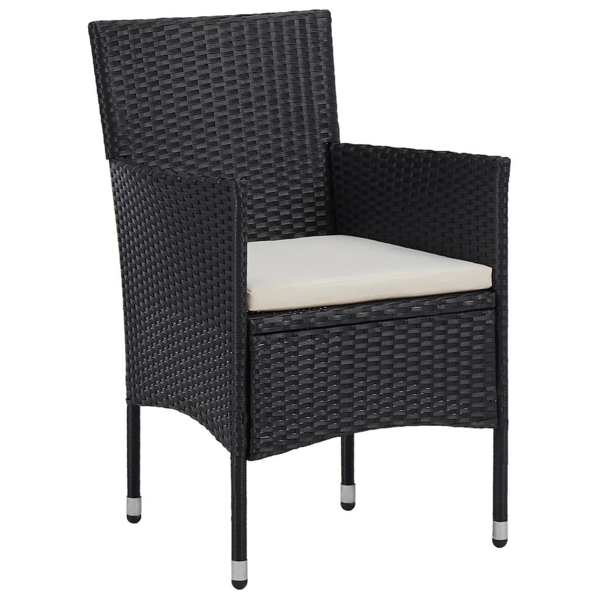 Voir la diapositive 4 : VIDAXL Ensemble a manger de jardin 7 pcs Resine tressee Noir