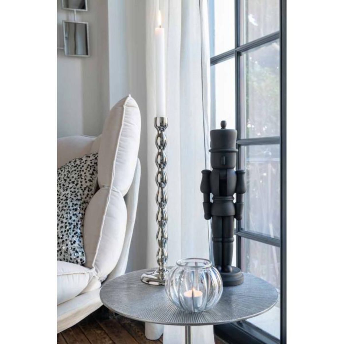 Paris Prix Chandelier Design  Sphères Brillantes  40cm Argent