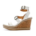 CHATTAWAK Sandales Compensée hes Femme Chattawak Summer Camel. Coloris disponibles : Blanc