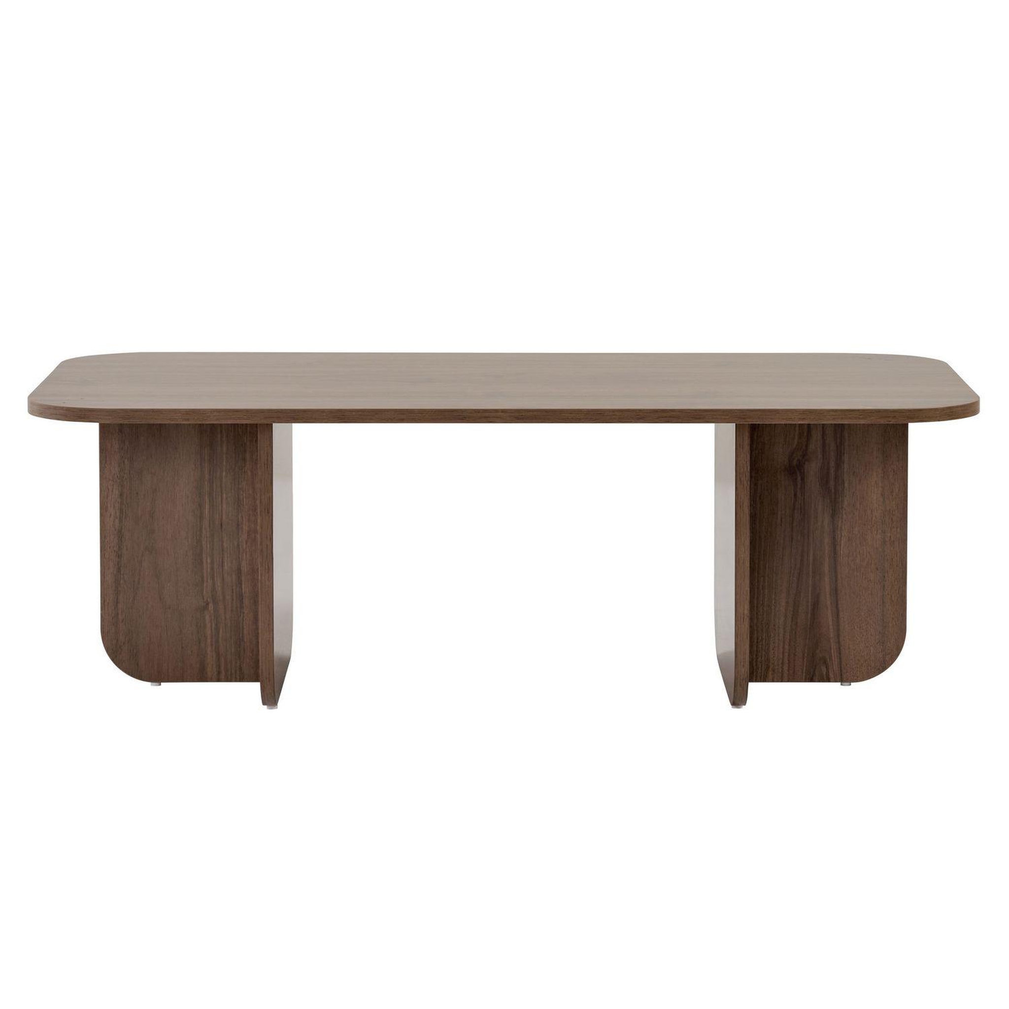 TOILINUX Table basse design effet bois foncé leandro - marron