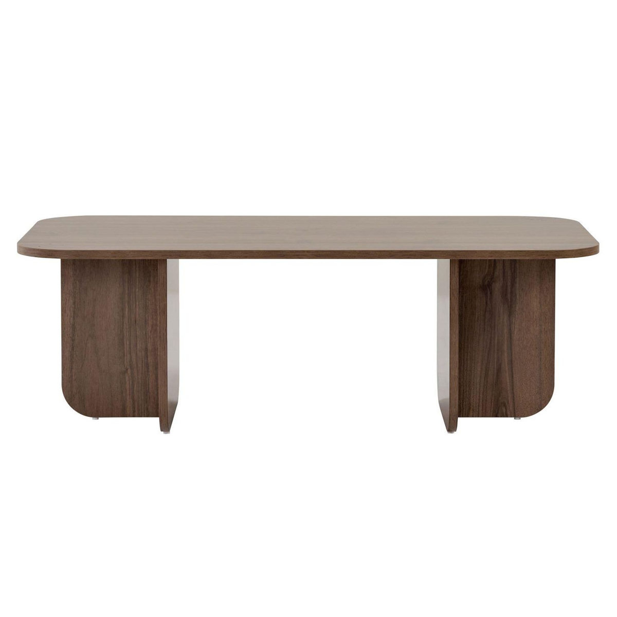 TOILINUX Table basse design effet bois foncé LEANDRO - Marron