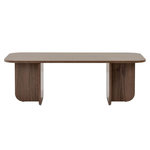 TOILINUX Table basse design effet bois foncé LEANDRO - Marron
