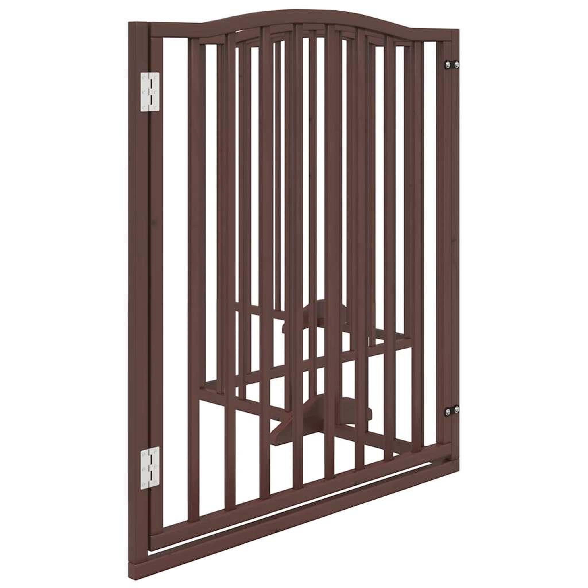Voir la diapositive 5 : VIDAXL Barriere pour chiens avec porte 4 panneaux bois de peuplier