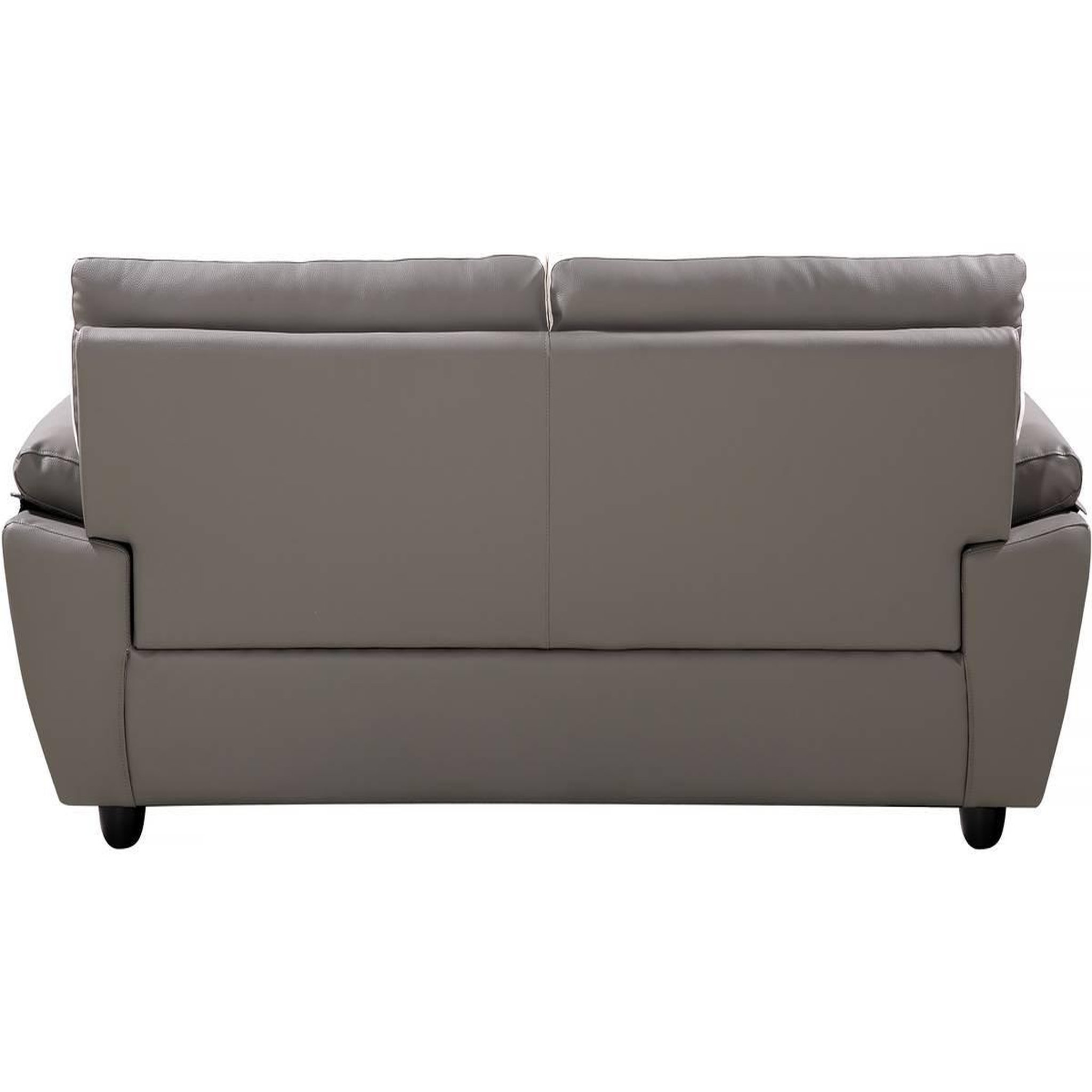 Voir la diapositive 4 : Habitat et Jardin Canapé fixe en cuir reconstitué et PVC   Dallas  - 210 x 88 x 90 cm - 3 places - Gris/Blanc