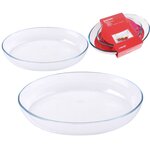 Lot de 2 Plats à four ovales en verre borosilicate