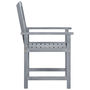 Voir la diapositive 5 : VIDAXL Chaises de jardin et coussins lot de 4 Gris Bois acacia massif