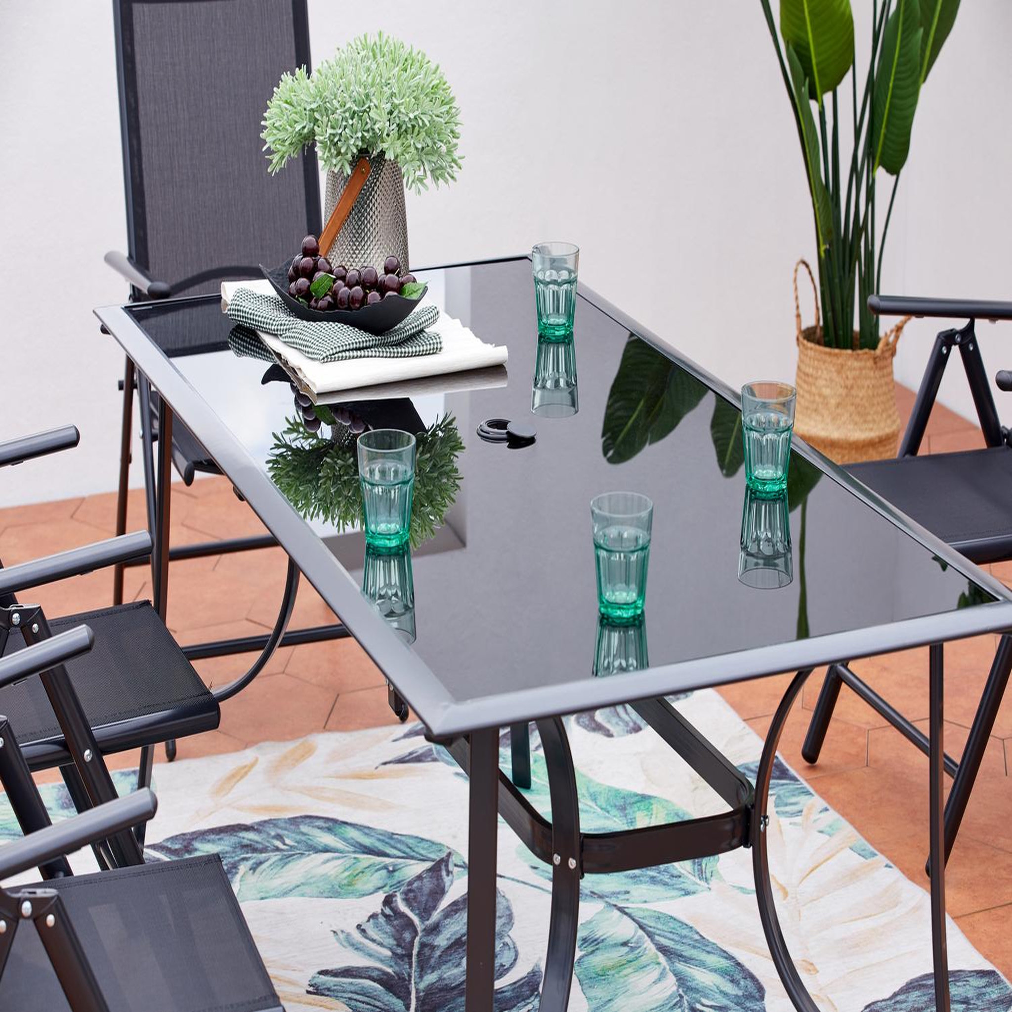 Voir la diapositive 5 : CONCEPT USINE Table de jardin et 6 chaises en aluminium rimini
