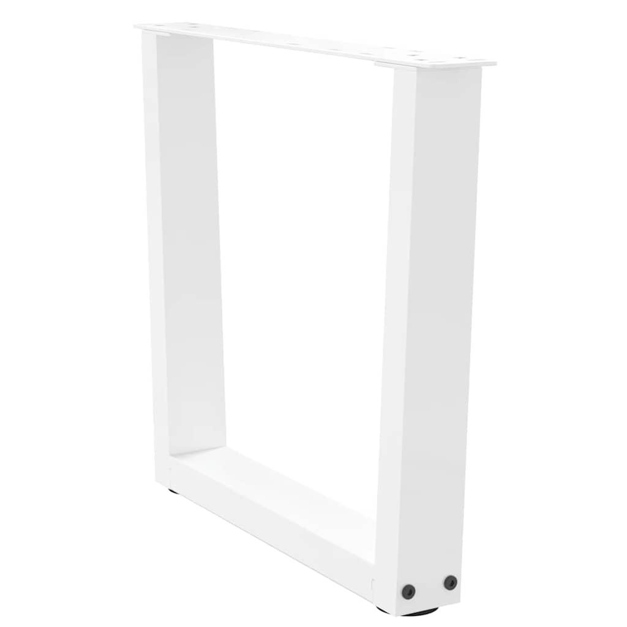 Voir la diapositive 4 : VIDAXL Pieds de table a manger forme V 2pcs blanc 60x(42-43,3)cm acier
