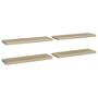 Voir la diapositive 2 : VIDAXL Etageres murales flottantes 4 pcs Chene 80x23,5x3,8 cm MDF