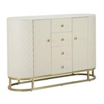 Paris Prix Buffet Design Effet Marbre  Sharon  120cm Blanc & Or
