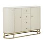 Voir la diapositive 1 : Paris Prix Buffet Design Effet Marbre  Sharon  120cm Blanc & Or