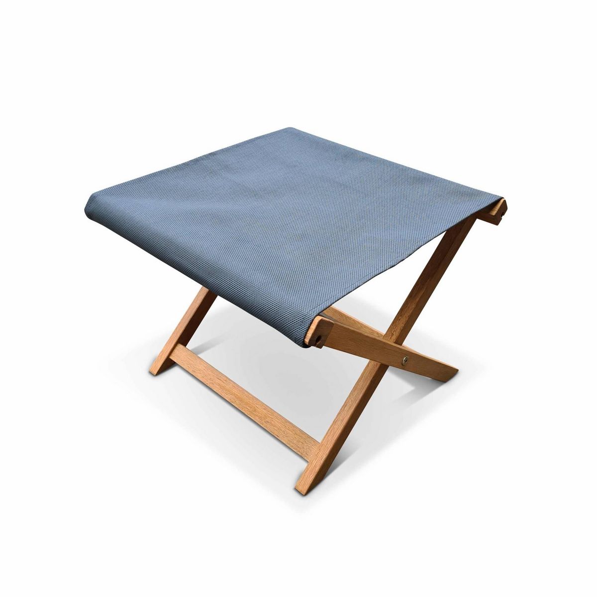 SWEEEK Chiliennes bois - Creus - 2 transats en bois d'Eucalyptus huilé avec coussin repose-tête gris et repose-pieds