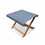 Voir la diapositive 5 : SWEEEK Chiliennes bois - Creus - 2 transats en bois d'Eucalyptus huilé avec coussin repose-tête gris et repose-pieds
