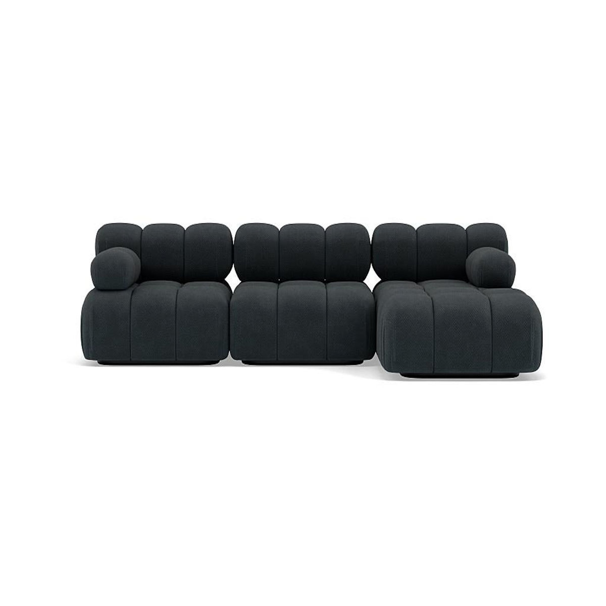 LISA DESIGN Ruby - canapé modulable d'angle droit 4 places en velours texturé