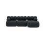 Voir la diapositive 1 : LISA DESIGN Ruby - canapé modulable d'angle droit 4 places en velours texturé