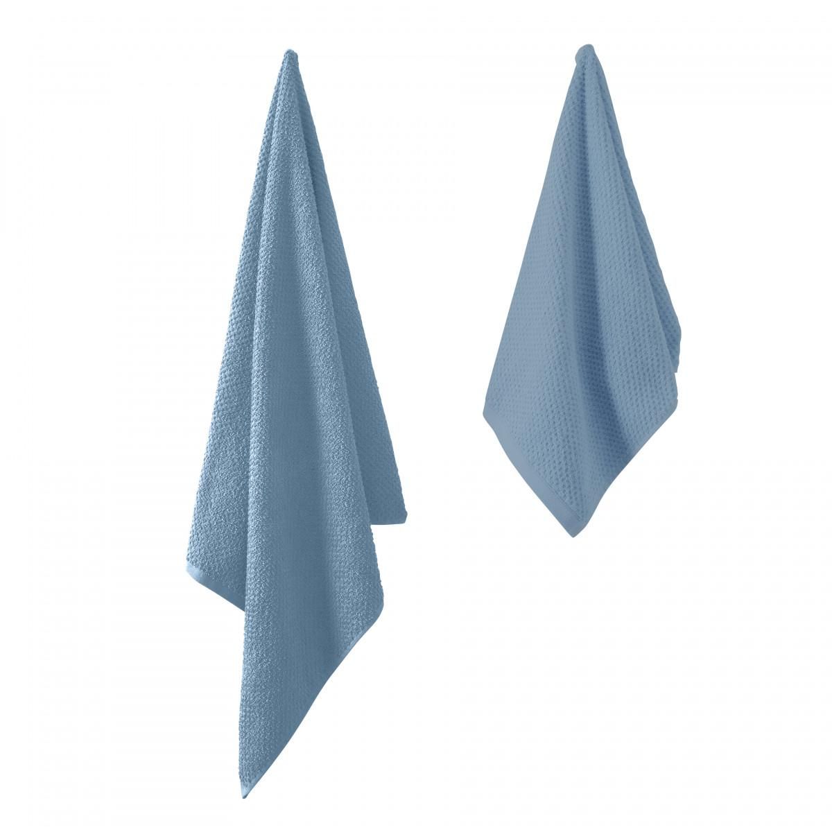 GUY LEVASSEUR Lot serviette de bain 70x140 et serviette de toilette 50x90