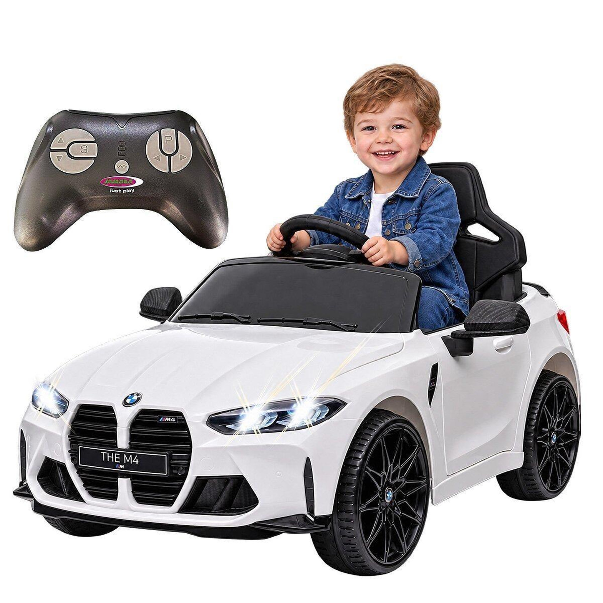 Voir la diapositive 3 : Jamara Ride-on bmw m4 blanc 2,4ghz li-power 12.6