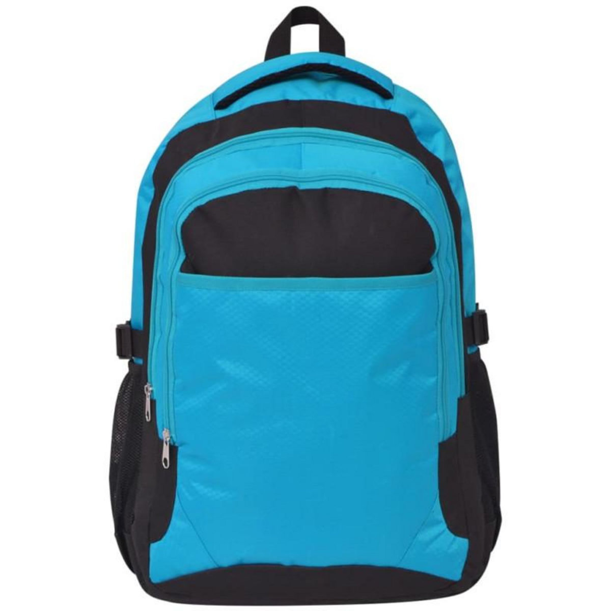 VIDAXL Sac à dos d école 40 L noir et bleu