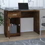 Voir la diapositive 3 : VIDAXL Bureau avec tiroir et armoire Chene fume 100x40x73 cm