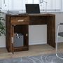 Voir la diapositive 3 : VIDAXL Bureau avec tiroir et armoire Chene fume 100x40x73 cm