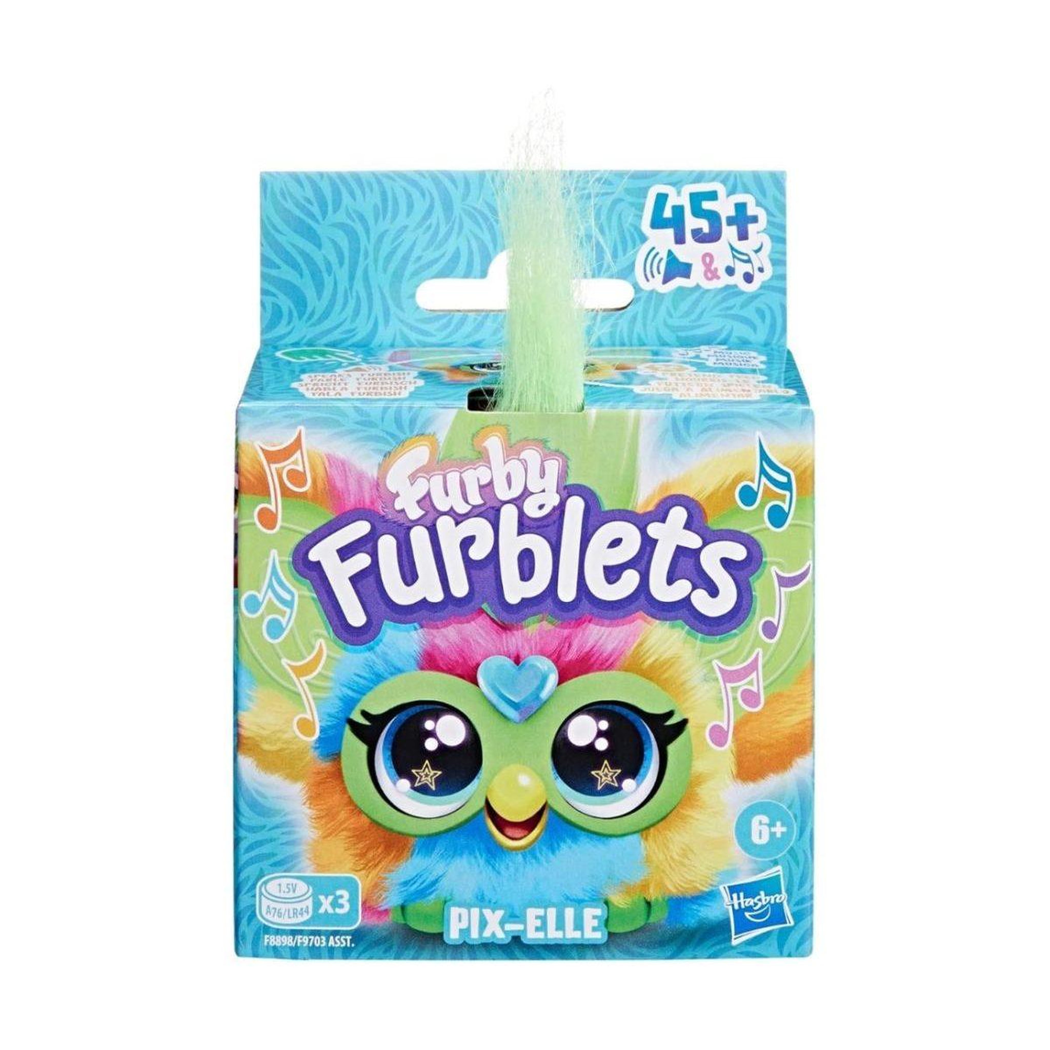 Voir la diapositive 2 : HASBRO Peluche interactive  f8898 furby furblets - pix-elle