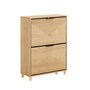 Voir la diapositive 1 : SOBUY SoBuy - Meuble À Chaussures 2 portes - Chêne Clair - 60x24x83cm - Nordique - FSR200-II-N