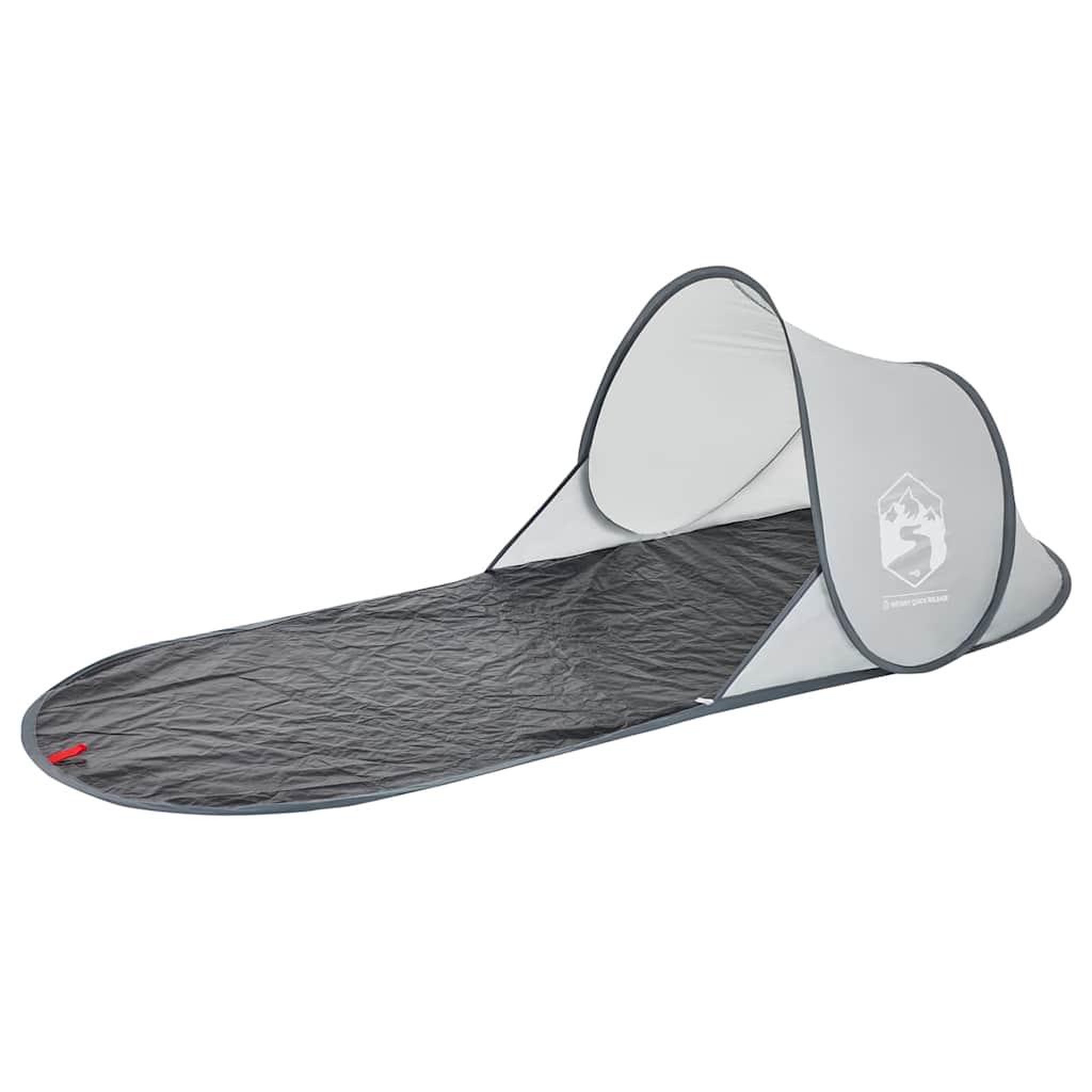 Voir la diapositive 4 : VIDAXL Tente de plage gris escamotable impermeable