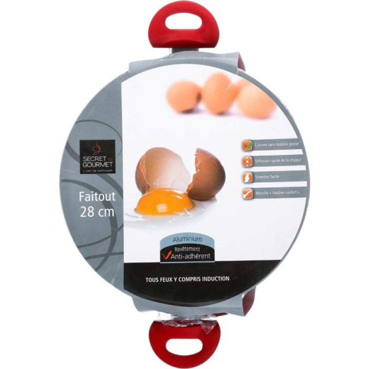 FIVE Faitout en Aluminium  Essentielle  28cm Rouge