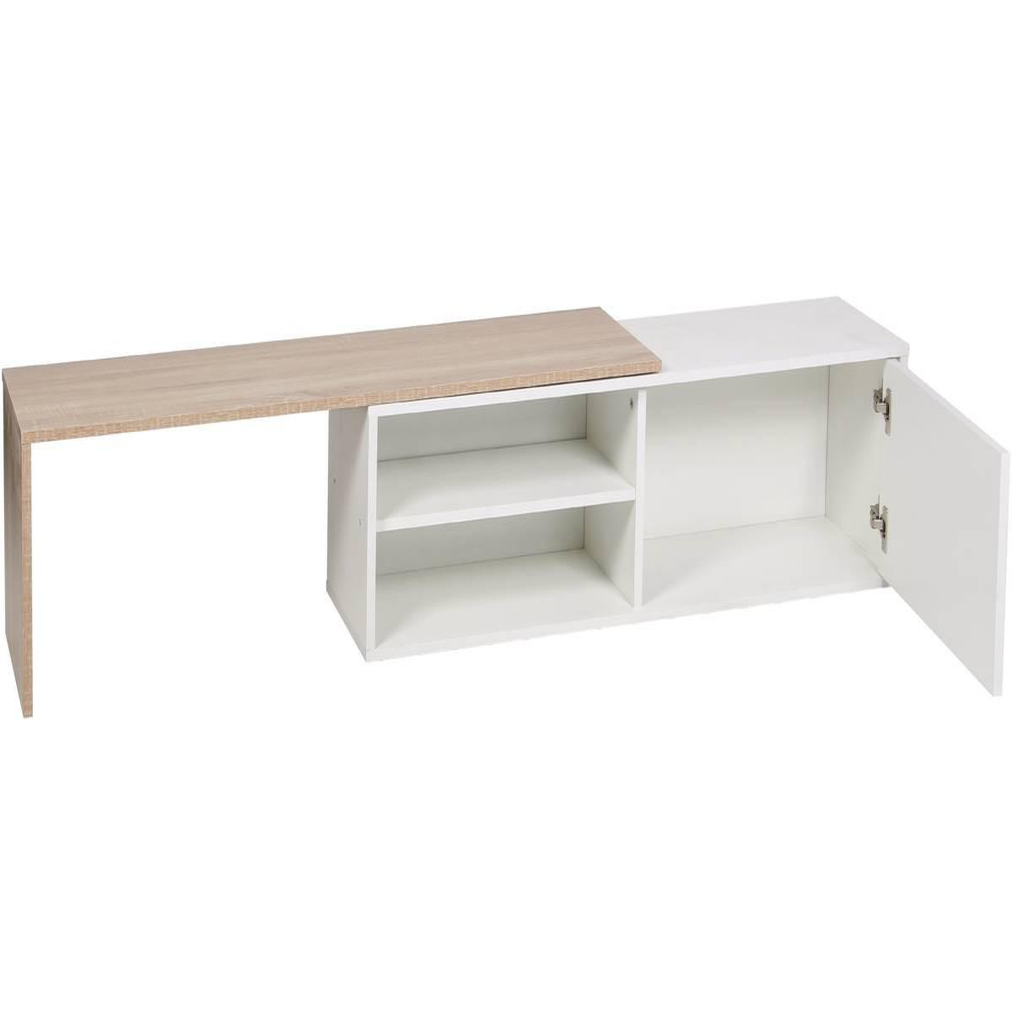 Voir la diapositive 4 : Habitat et Jardin Table basse  melinda  - blanc/chêne