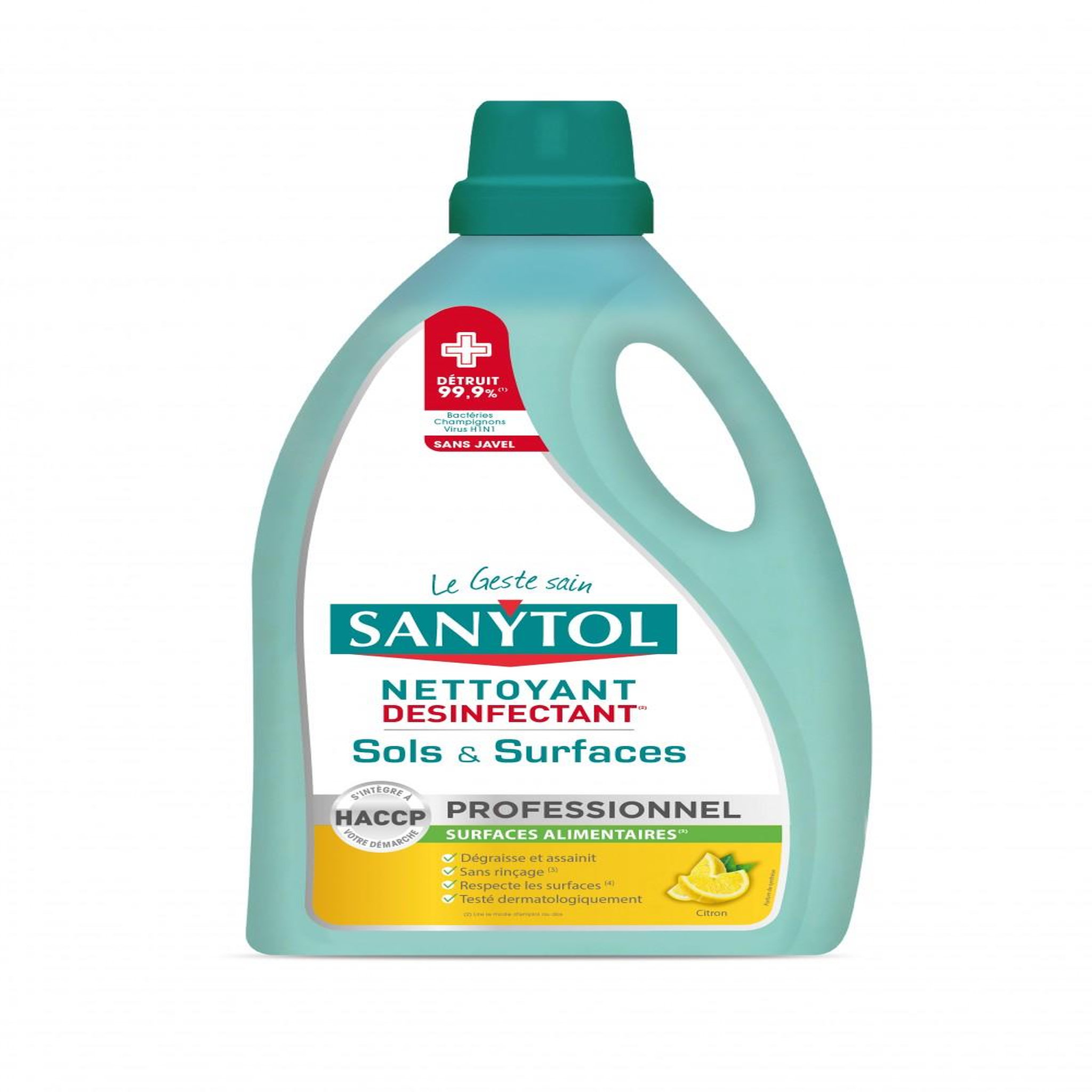 CENTRALE BRICO Désinfectant multi-usages Citron SANYTOL 5 l