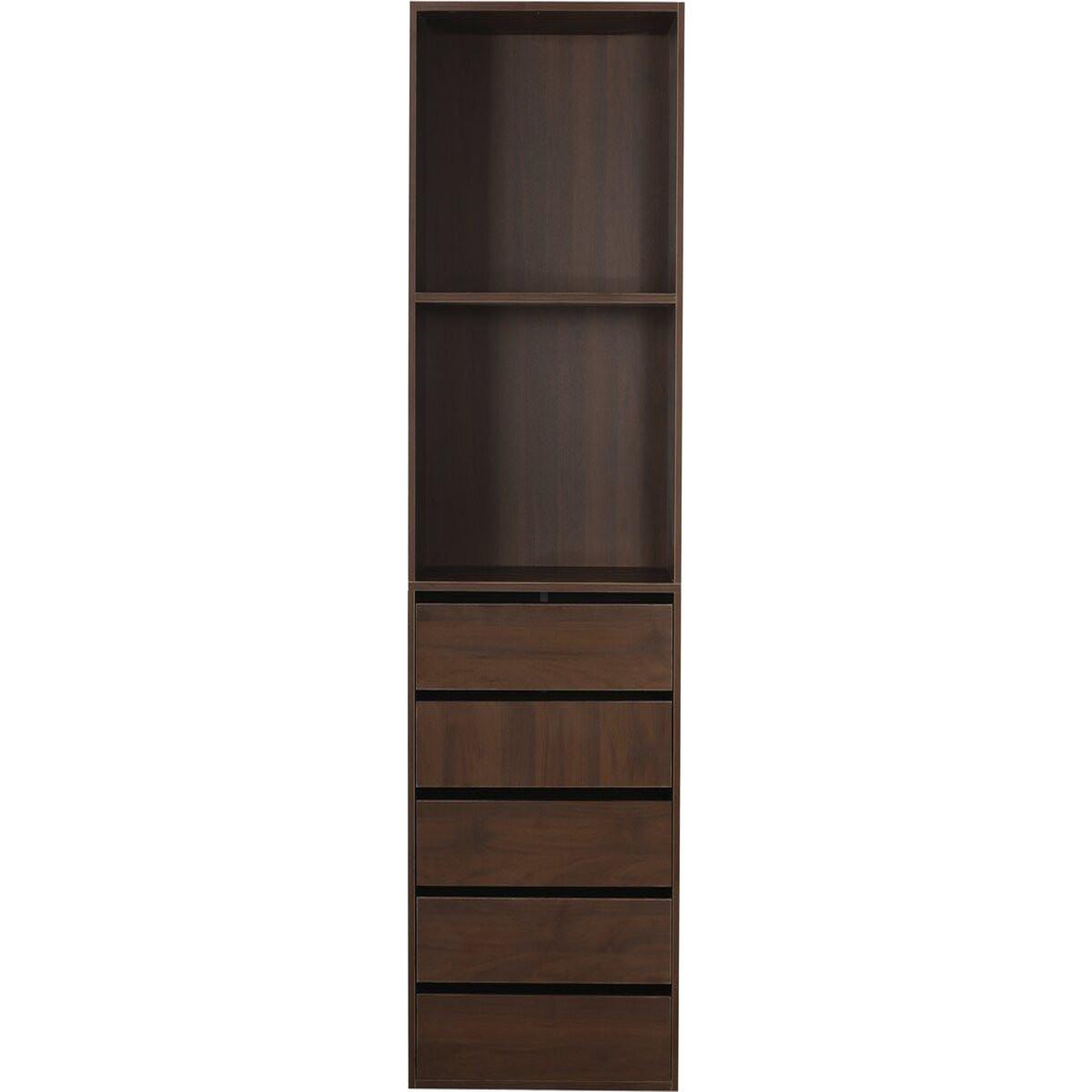 Habitat et Jardin Armoire avec 5 tiroirs et 2 étagères  opéra  - 60 x 45 x 180 cm - marron