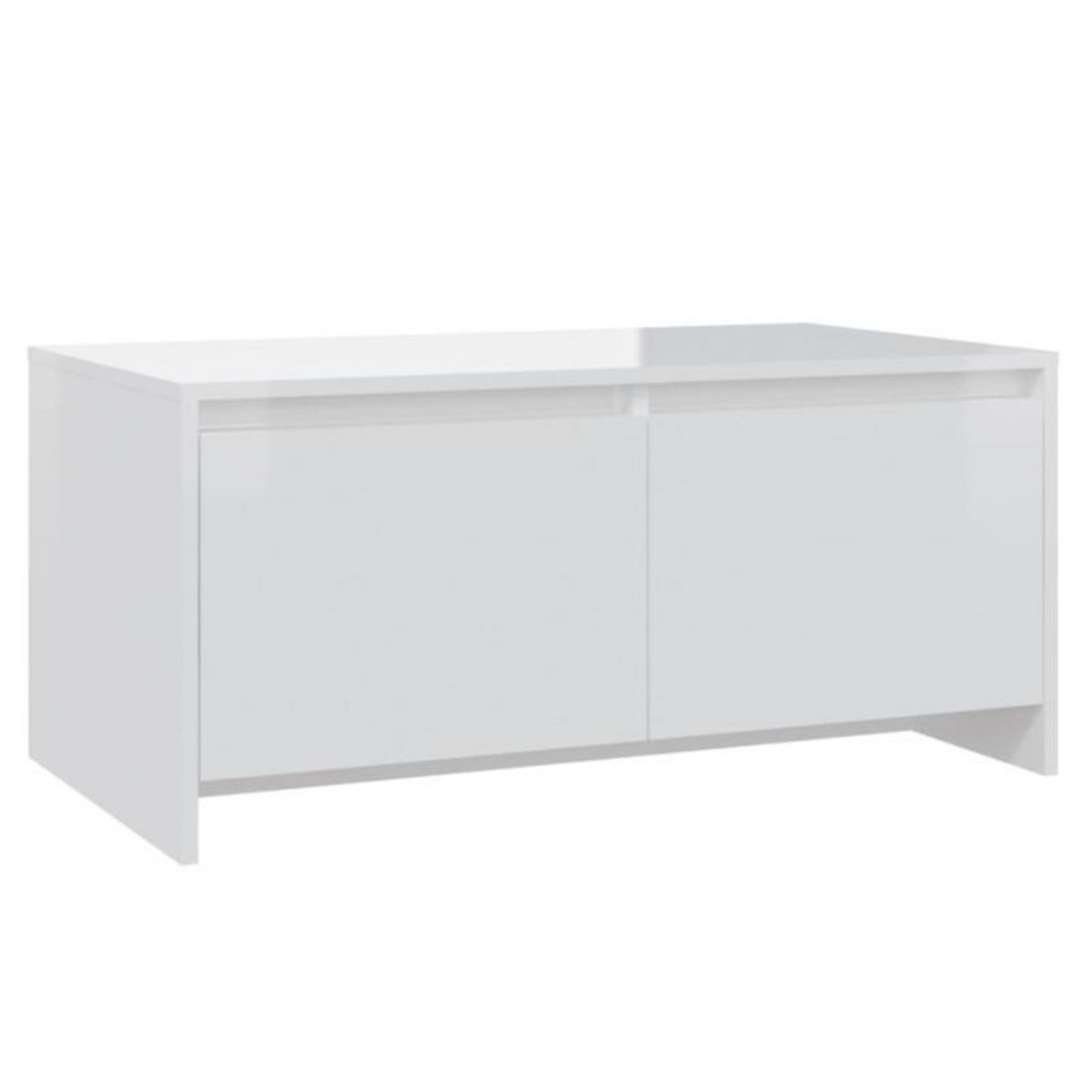 VIDAXL Table basse blanc brillant 90x50x41,5 cm bois d ingénierie