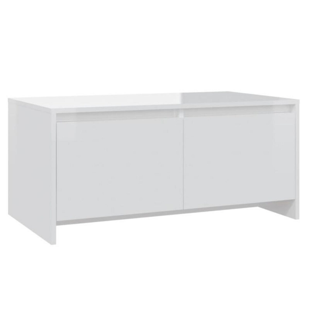 VIDAXL Table basse blanc brillant 90x50x41,5 cm bois d ingénierie