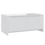 Voir la diapositive 2 : VIDAXL Table basse blanc brillant 90x50x41,5 cm bois d ingénierie