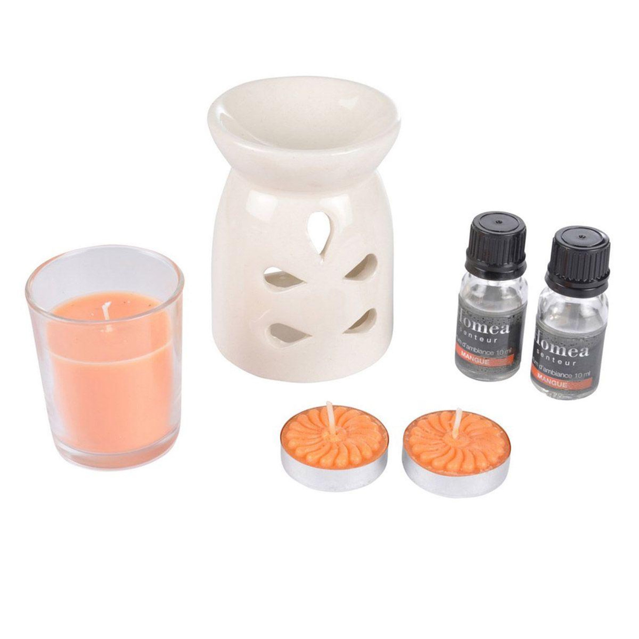 HOMEA Coffret senteur  6 pièces  15cm mangue
