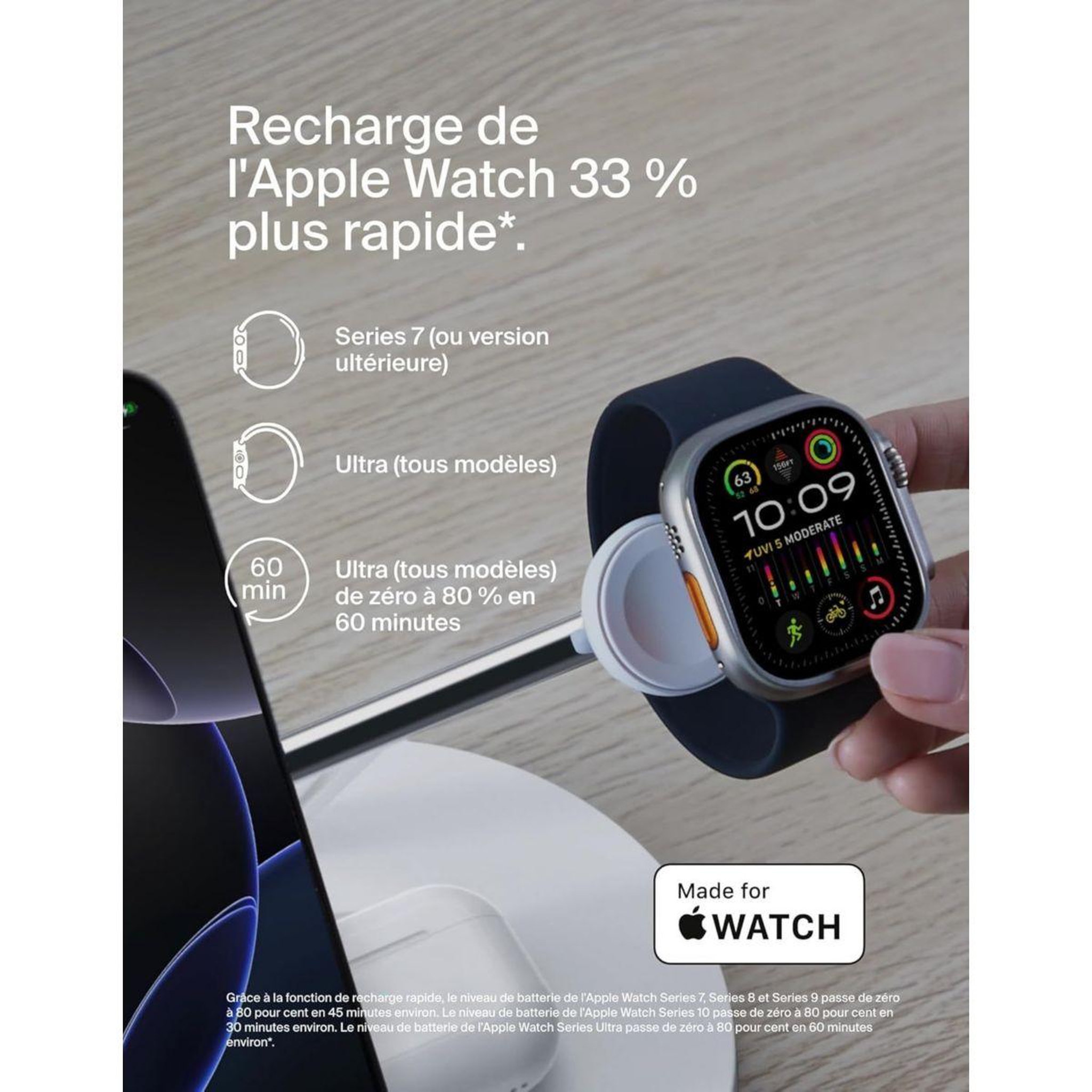 Voir la diapositive 4 : Belkin Chargeur induction 15w boost charge pro 3en1 qi2 blanc