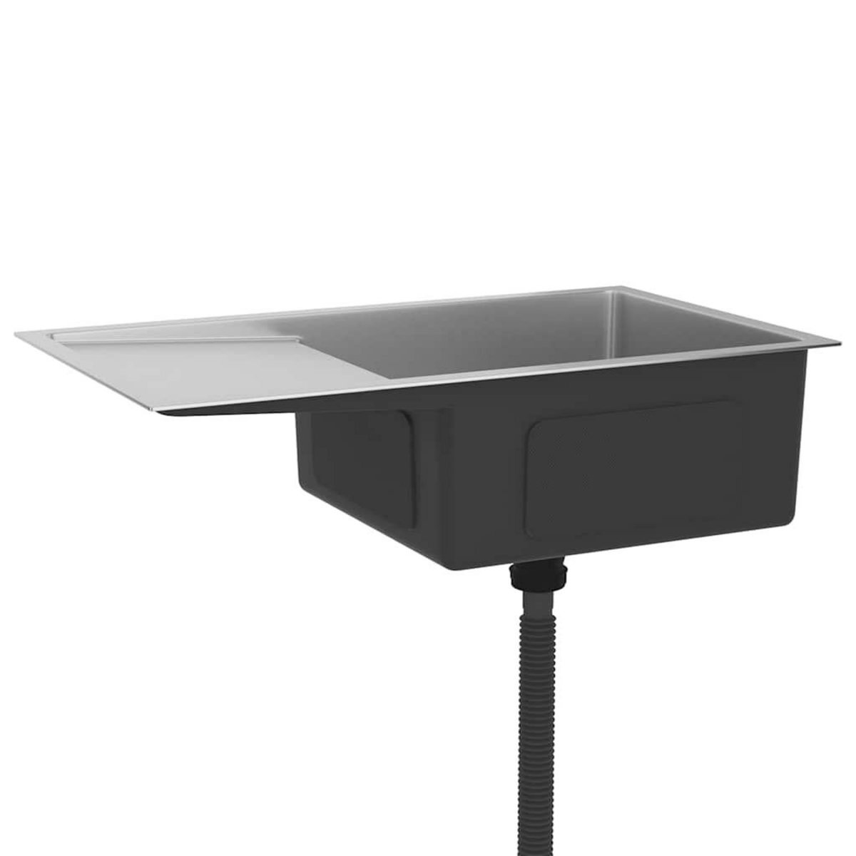 VIDAXL Evier de cuisine fait main Acier inoxydable