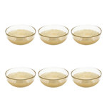 SECRET DE GOURMET Lot de 6 Coupelles en Verre  Celeste  15cm Doré