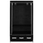 Voir la diapositive 4 : VIDAXL Garde-robe Noir 87 x 49 x 159 cm Tissu